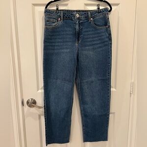 Straight leg dark wash jeans